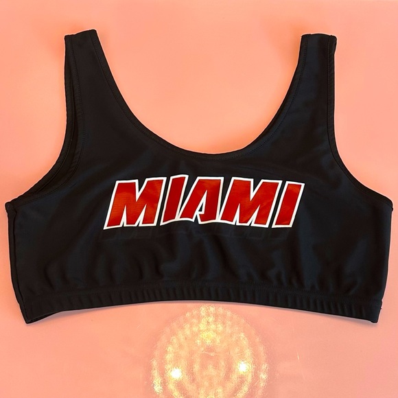 Black Miami NBA Bra Top - Picture 2 of 3